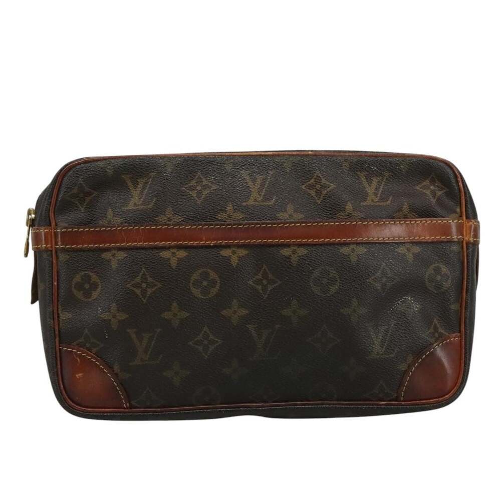 Louis Vuitton Monogram Compiegne 28 Clutch Bag Brown